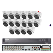 HIKVISION 4K CCTV 16 CH SECURITY CAMERA SYSTEM 4MP OUTDOOR TURRET HDD OPCIONAL