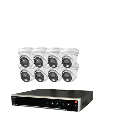 Hikvision 8CH 4K NVR 8 x 4MP TURRET ColorVu IP POE Camera CCTV Security System