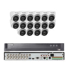 Hikvision 4K 16ch CCTV Security System 3k/5MP ColorVu Audio Turret w/ 24/7