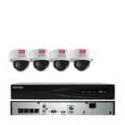 Hikvision 4 Channel 4K 8MP PoE NVR (4)x 4MP IP Dome W audio CCTV Security System