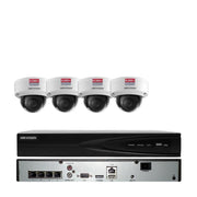 Hikvision 4 Channel 4K 8MP PoE NVR (4)x 4MP IP Dome W audio CCTV Security System