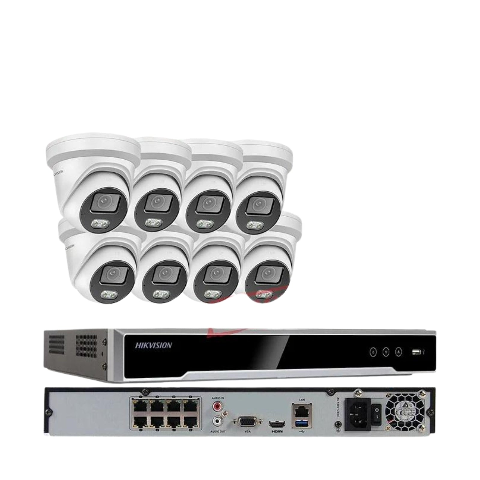 Hikvision 4K 8ch IP PoE Security System 4 MP ColorVu Turret  w/ resolution
