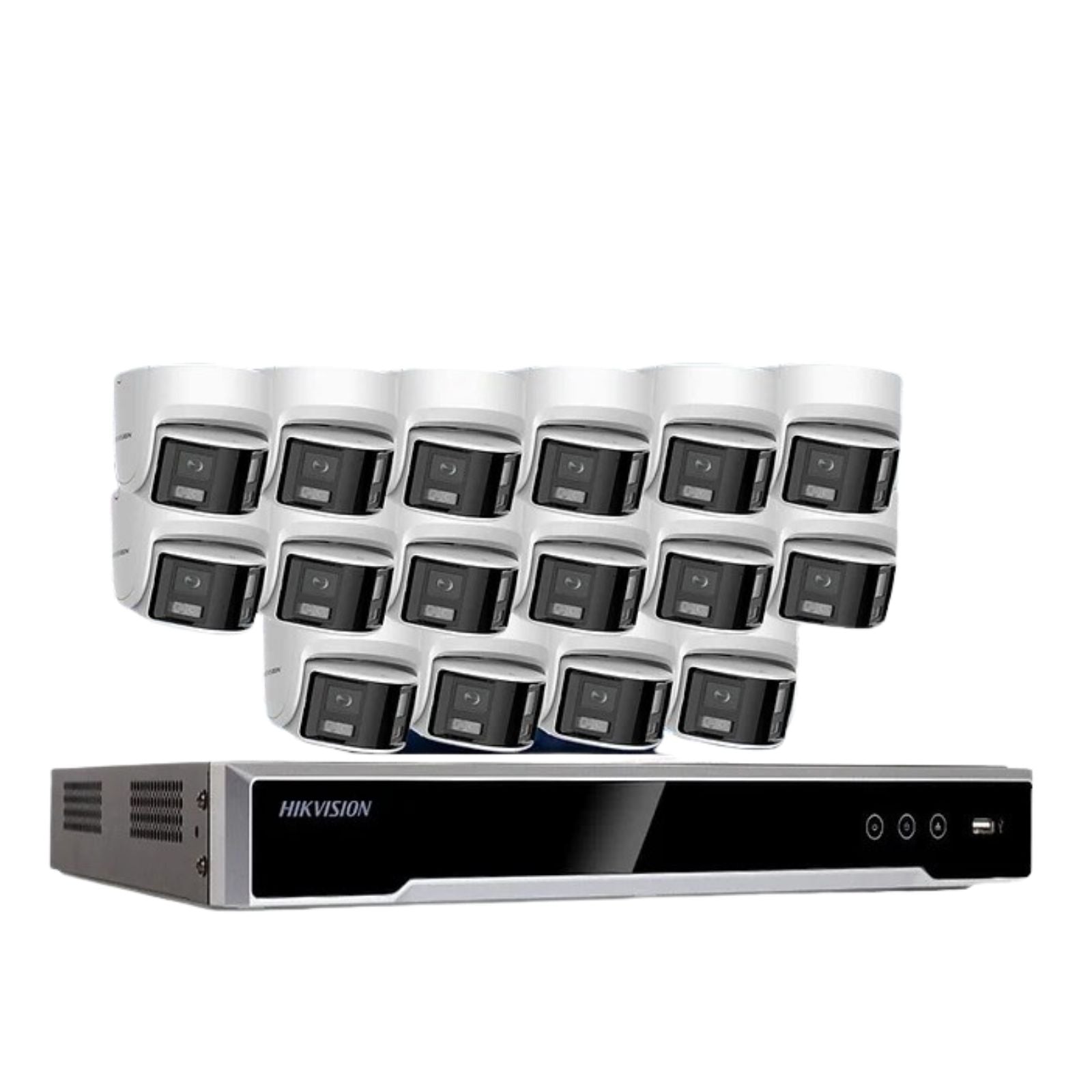 Hikvision 4K 16ch IP PoE Security System 4 MP Panoramic ColorVu Turret