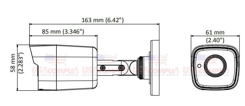 Hikvision 5MP MEGAPIXEL MINI Bullet DS-2CE16H0T-ITPF TVI/AHD/CVI/CVI Camera IP67