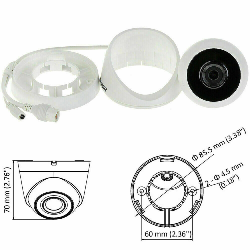 HIKVISION 4MP POE IP TURRET DS-2CD1343G0-I /EXIR Waterproof IP Camera EXIR 30M