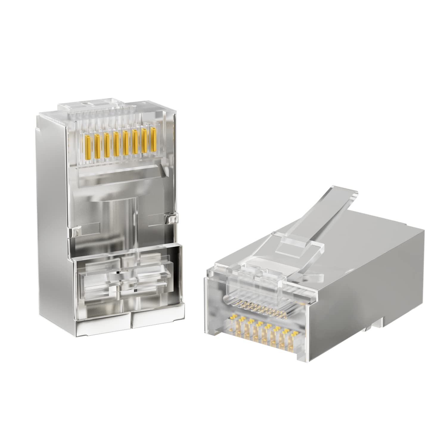 1 Pieces Shielded RJ45 Cat6 Pass-Through Connectors.